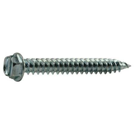 Buildright Sheet Metal Screw, #10 x 1-1/2 in, Zinc Plated Steel Flange Hex Head 130 PK 51745